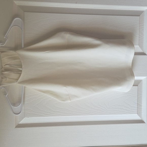 H&M White Halter Top US 4 NWT Diamond Open Back - Picture 1 of 4